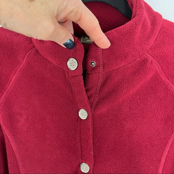 Jane Ashley Fleece High Collar Jacket Full Snap Medium - Picture 6 of 8